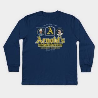 Arnold's Drive In Restaurant With Owners Kids Long Sleeve T-Shirt